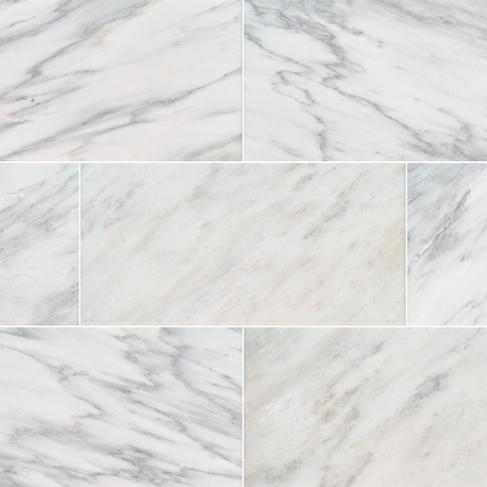 MSI Surfaces Floor Tiles Arabescato Carrara White-Cool Polished 12" x 24"