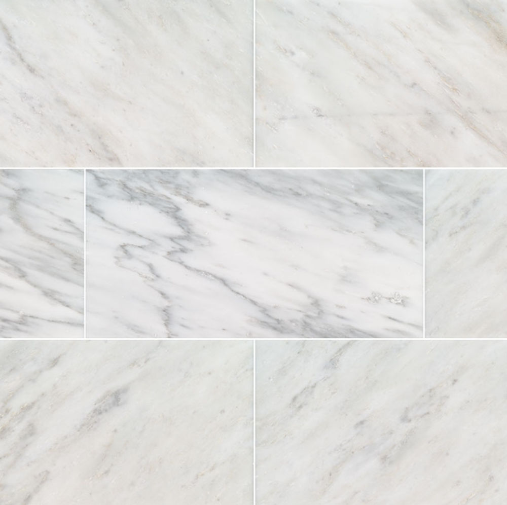MSI Surfaces Floor Tiles Arabescato Carrara White-Cool Polished 18" x 36"