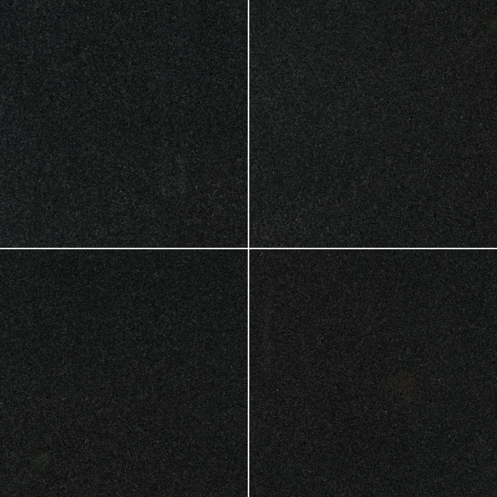 MSI Surfaces Floor Tiles Granite Countertops Premium Black Polished 24" x 24"