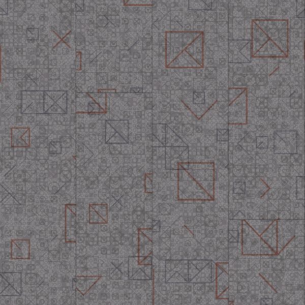 Armstrong Vinyl Tiles Theorem Newton Gray Glue Down 6" x 36"