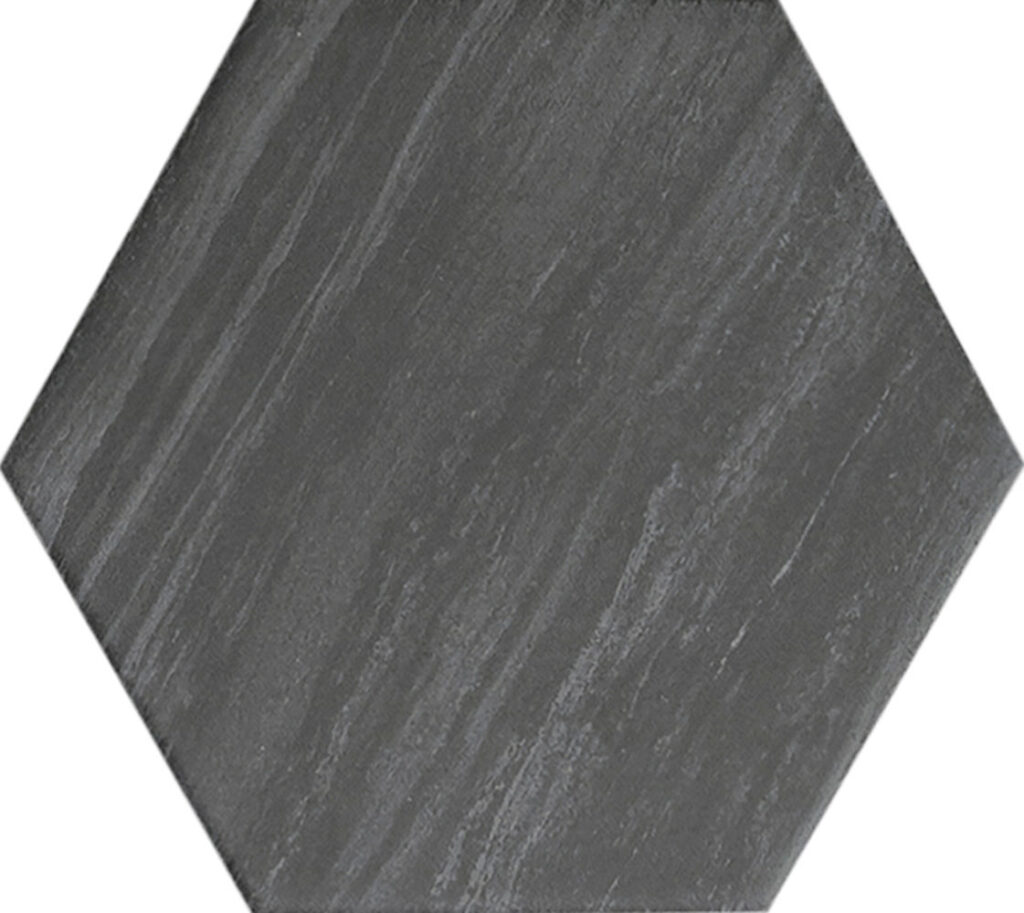 Centura Floor Tiles Lithos Hexagon Dark Matte 4-1/2" x 4"