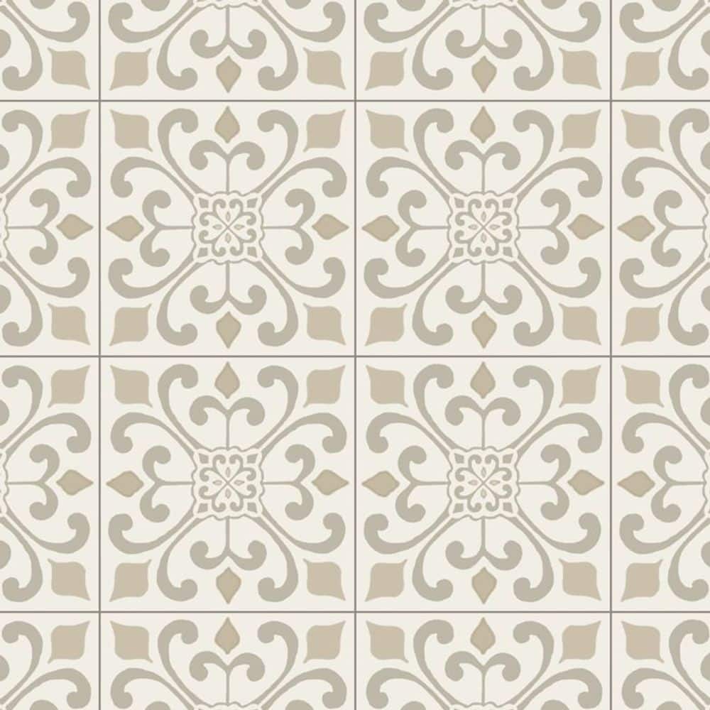 Armstrong Vinyl Sheet Progressions Amador Medallion Creme 12′ – 1 mm (Sold in Sqyd)