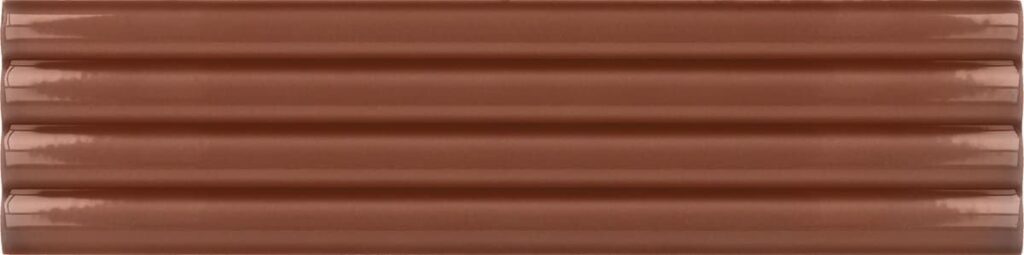 Centura Wall Tiles Costa Nova Onda Terra Glossy 2″ x 8″