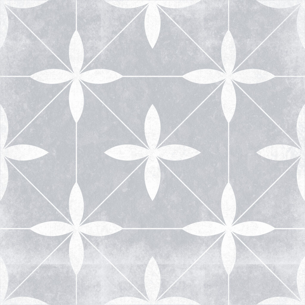 Centura Floor Tiles Picasso Flores Grigio Matte 8″ x 8″