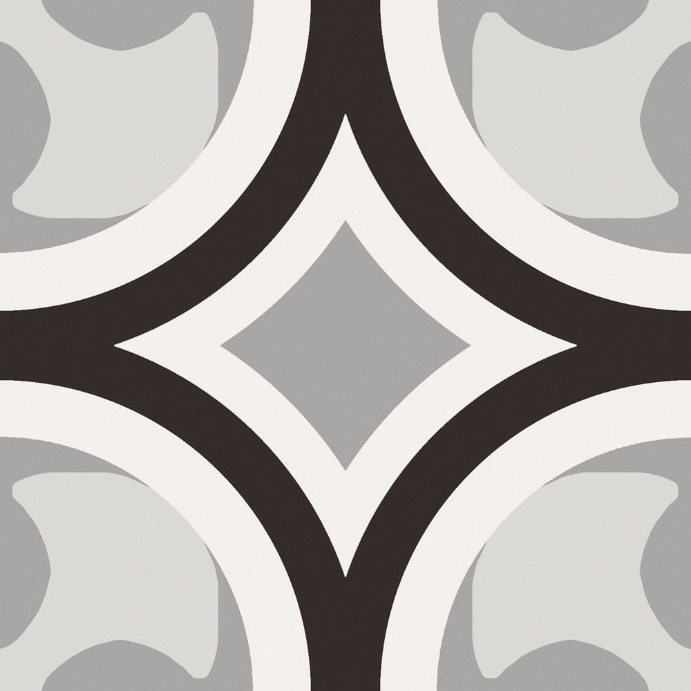 Centura Floor Tiles Patchwork Black & White 01 Matte 8″ x 8″