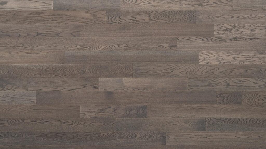 Gray-brown wooden floor planks with visible grain