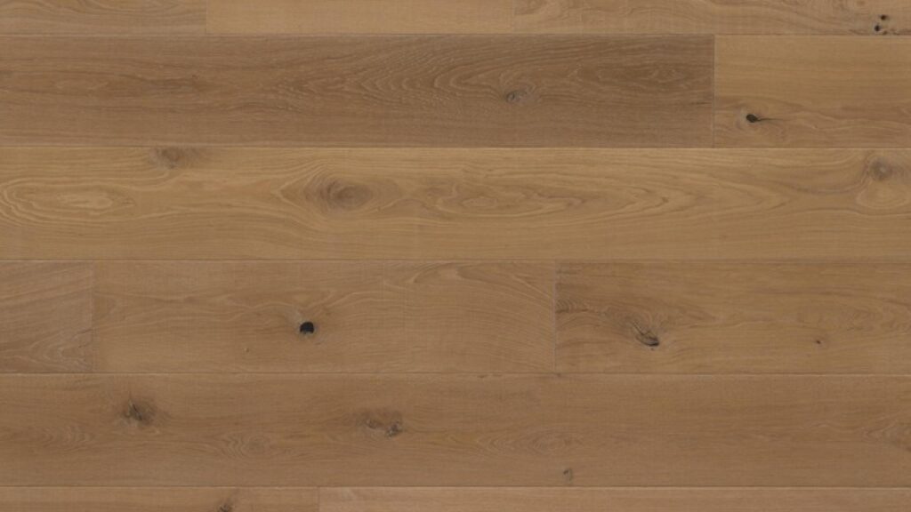 Light oak hardwood floor with visible knots