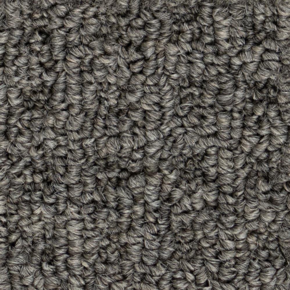 Close-up of gray looped carpet texture