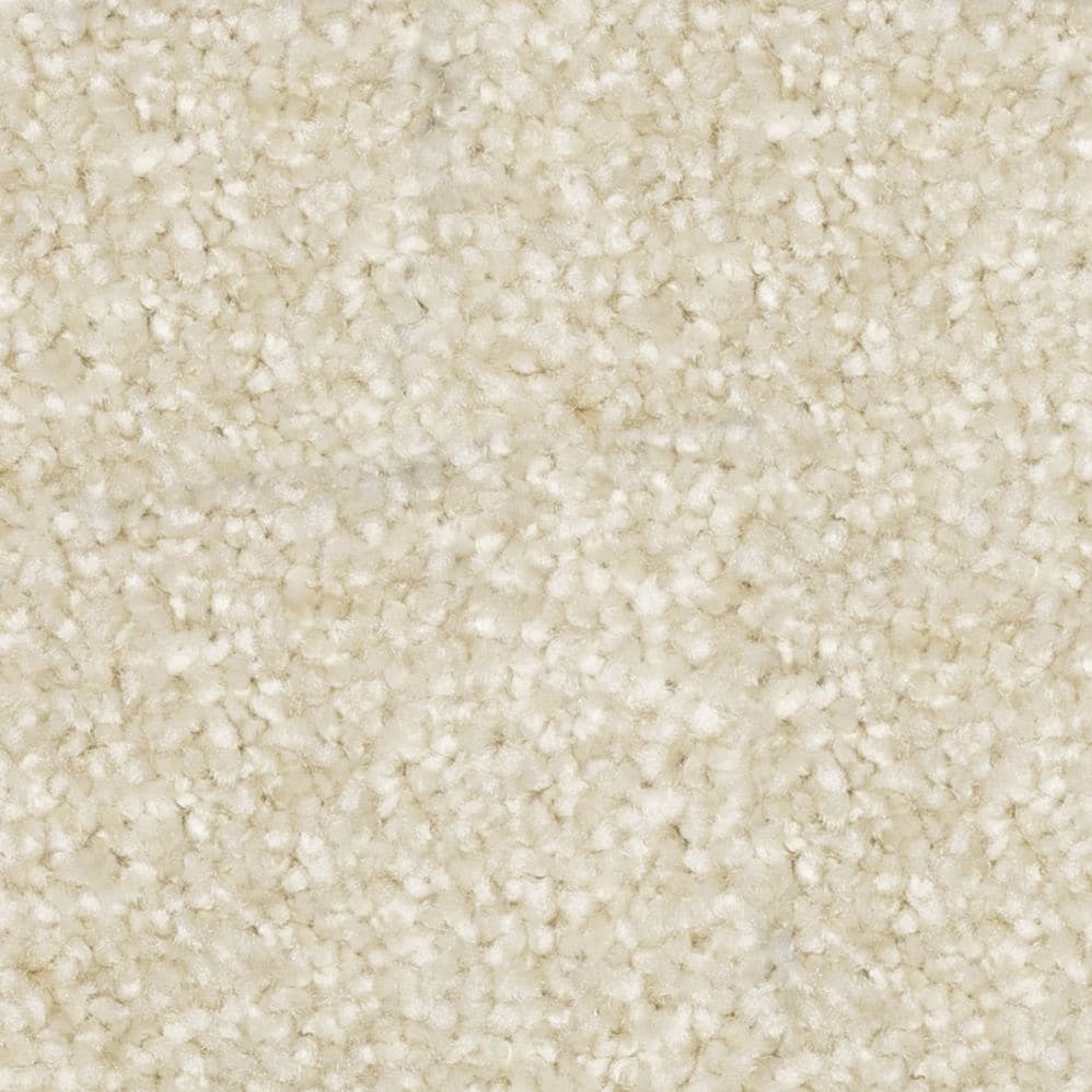 Close-up of beige plush carpet texture