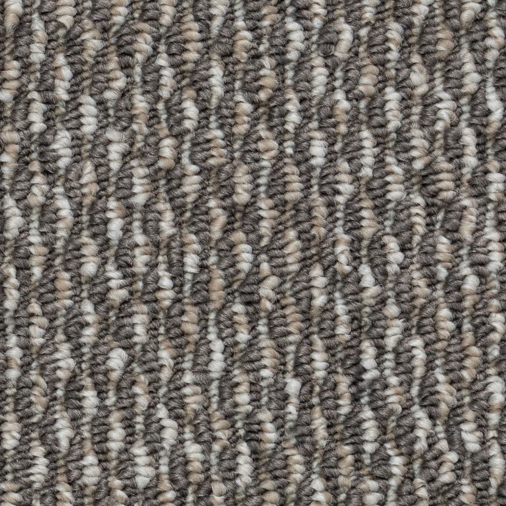 Close-up of gray and beige textured carpet