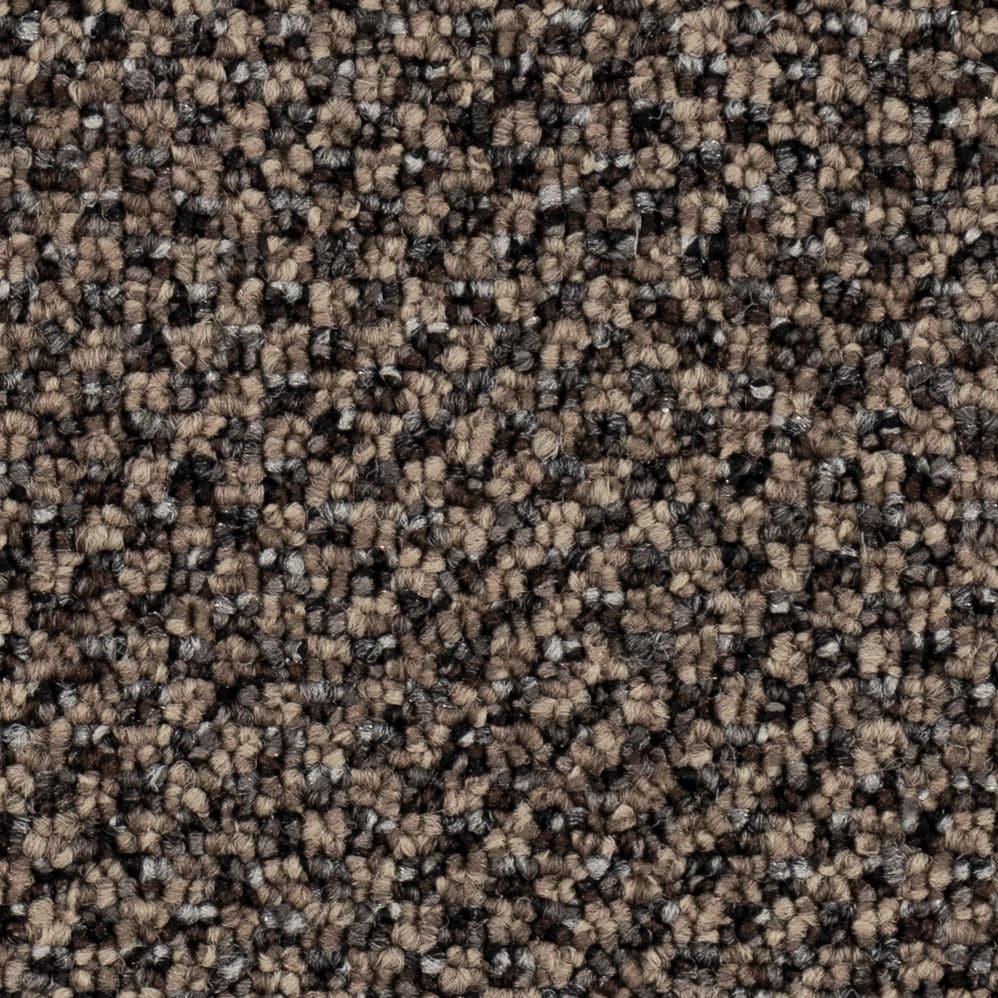 Close-up of brown and black textured carpet
