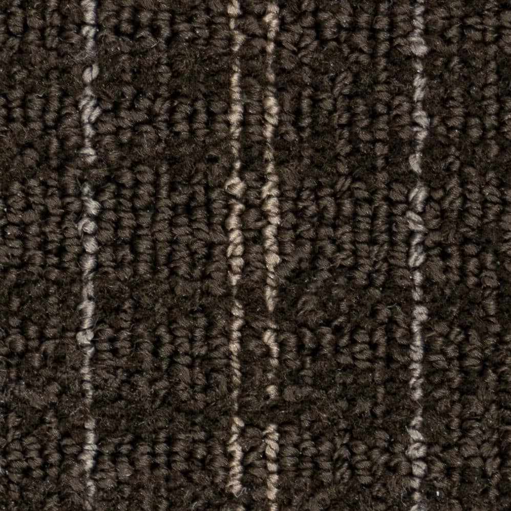 Close-up of brown striped textured carpet