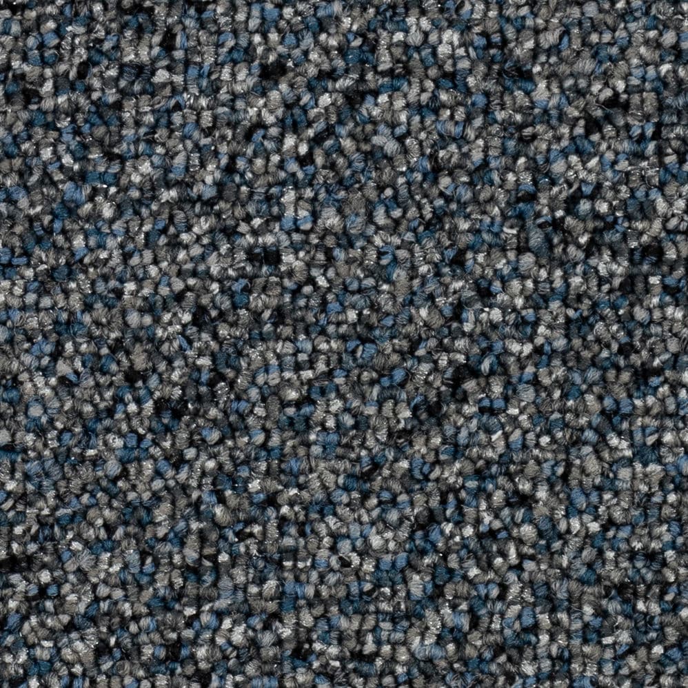 Close-up of gray and blue carpet texture