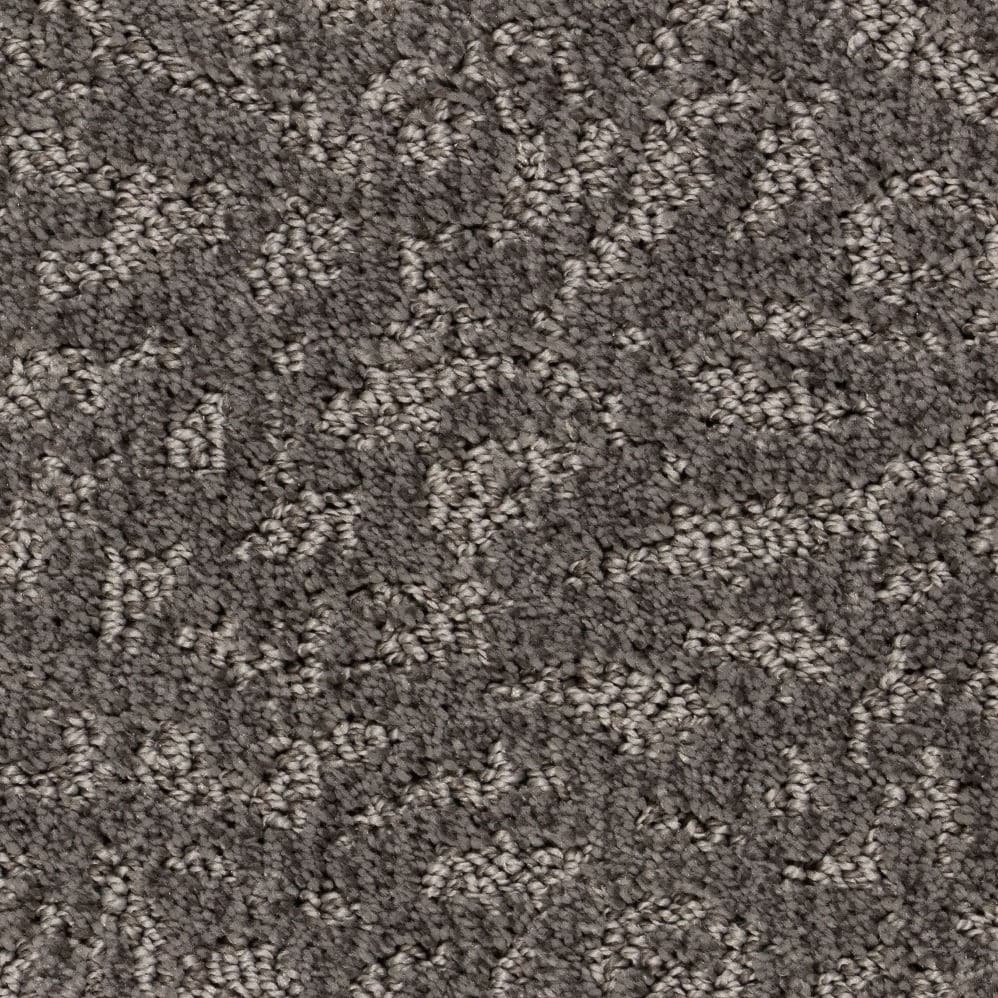 Close-up of textured gray carpet surface