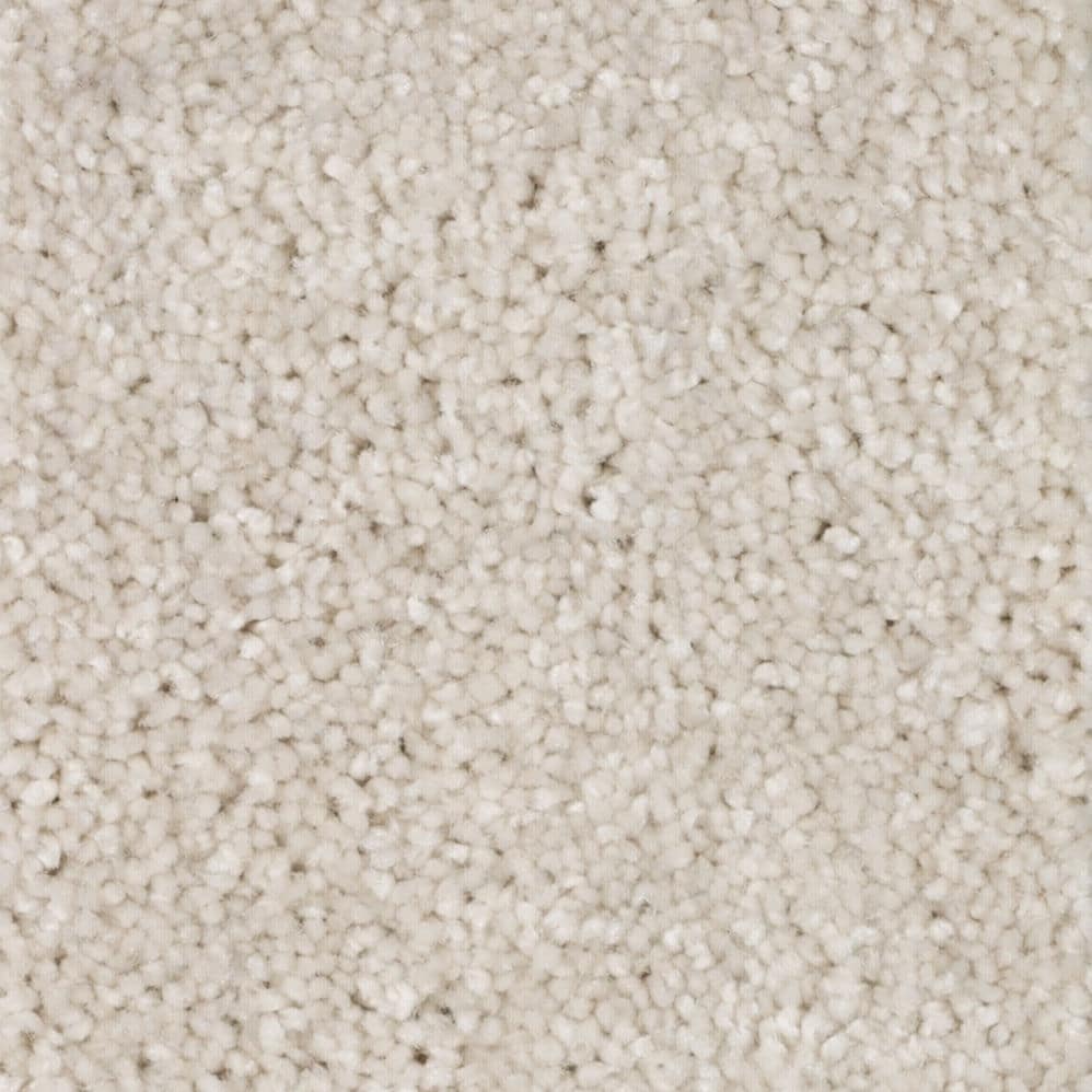 Close-up of beige plush carpet texture