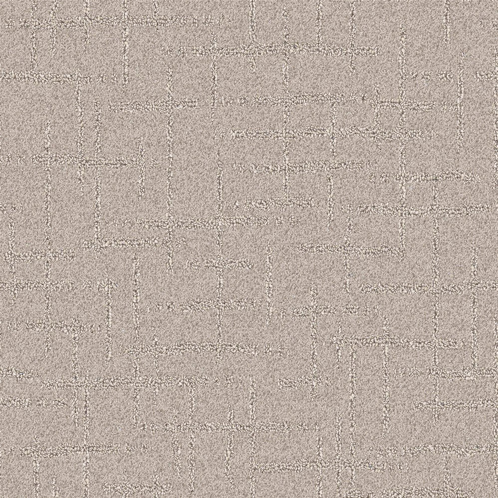 Beige textured carpet with subtle geometric pattern