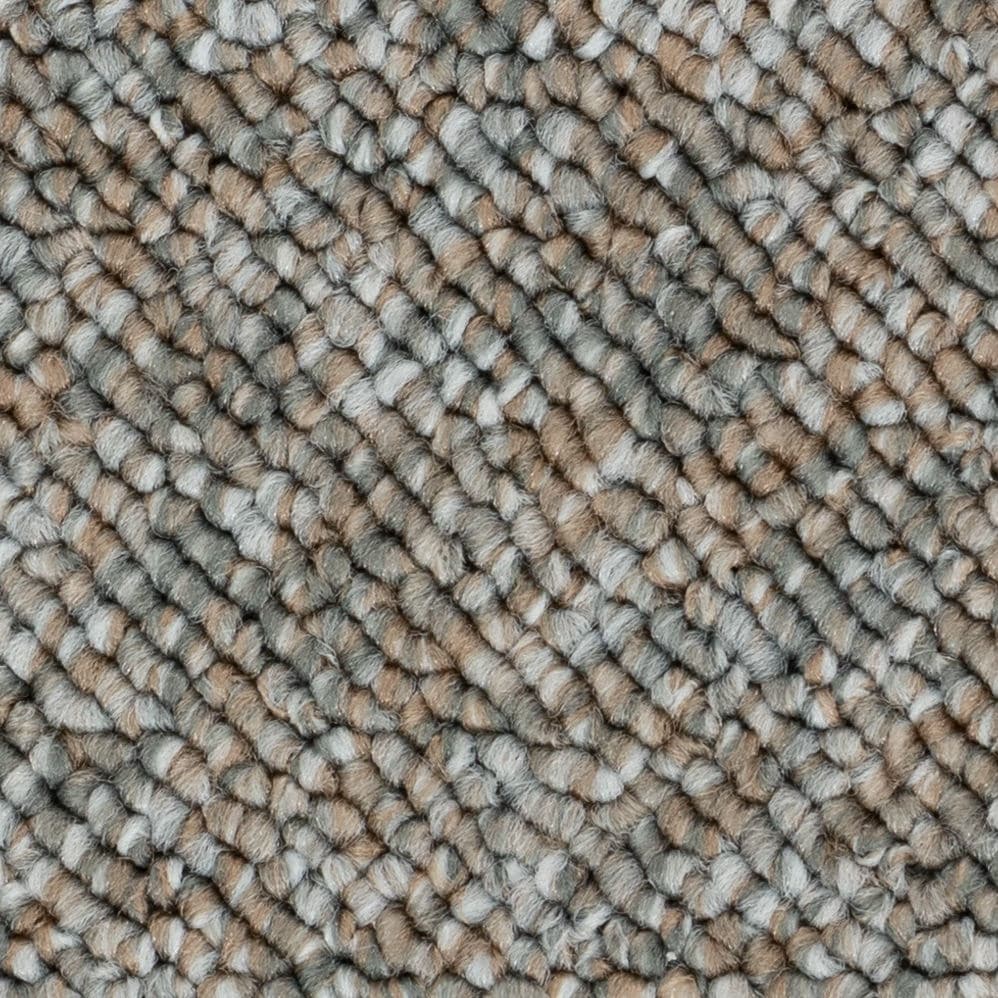 Close-up of gray and beige textured carpet