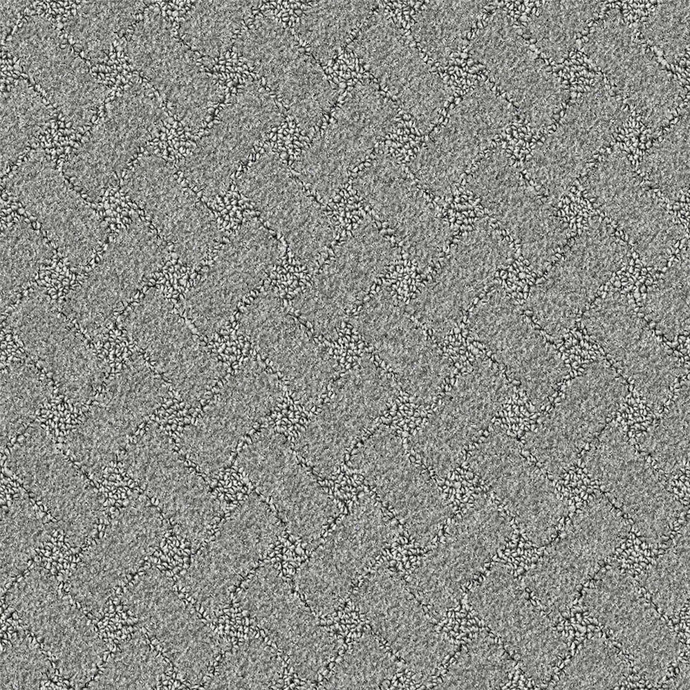 Gray carpet with subtle diamond pattern texture