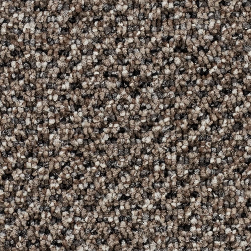 Close-up of brown textured carpet fibers