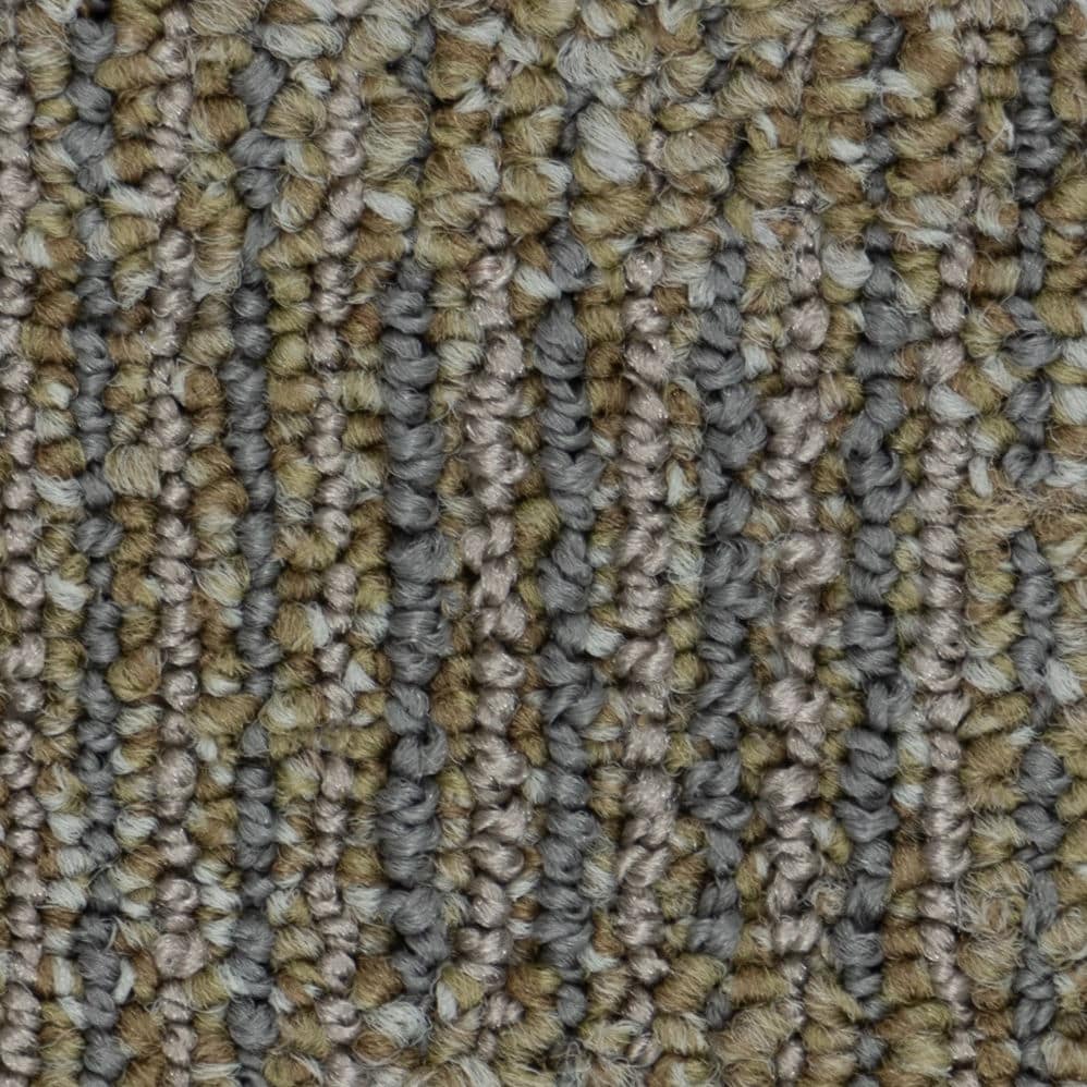 Close-up of multicolored textured loop carpet