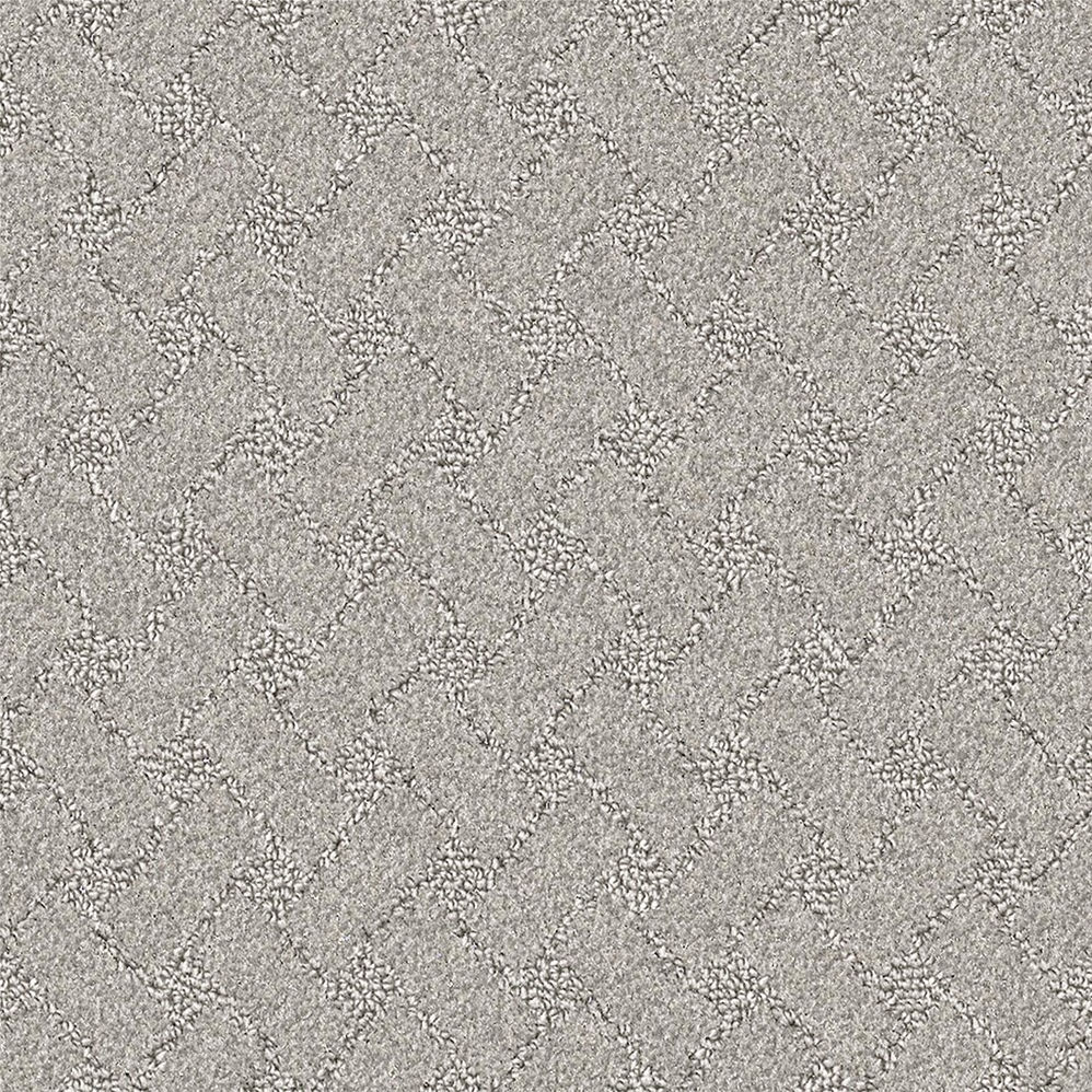 Light gray carpet with subtle diamond pattern