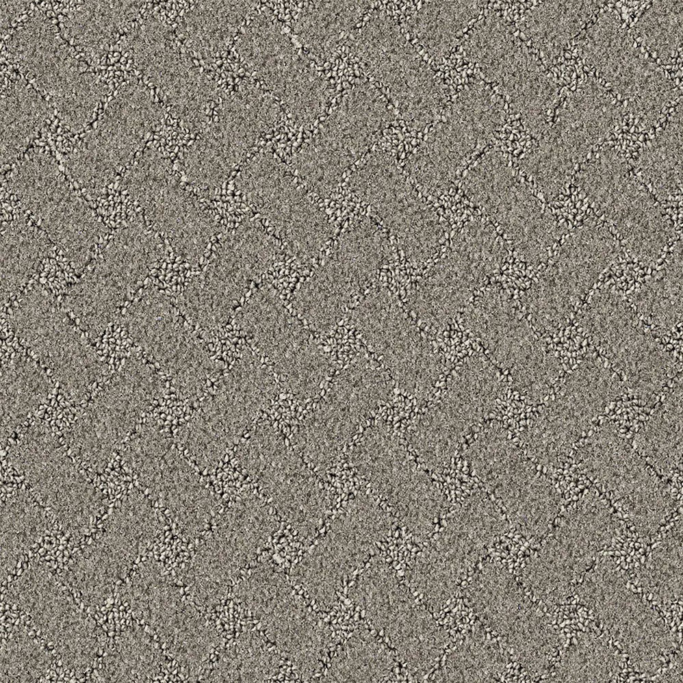 Beige carpet with subtle diamond lattice pattern