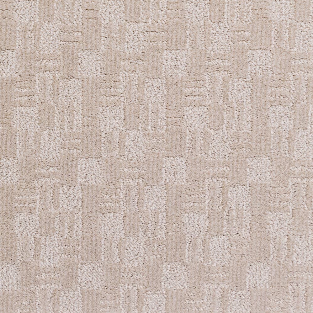 Beige textured carpet with subtle geometric pattern