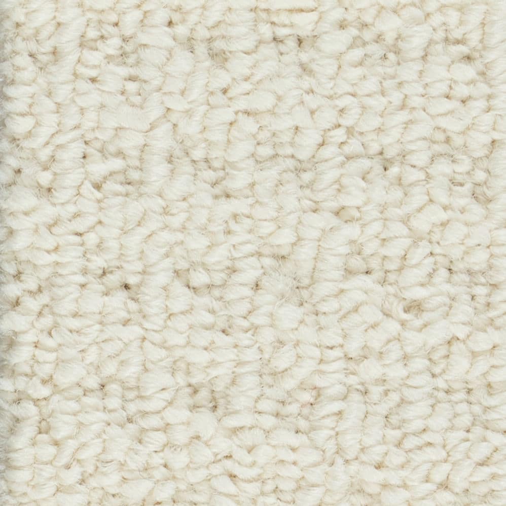 Close-up of cream textured carpet surface