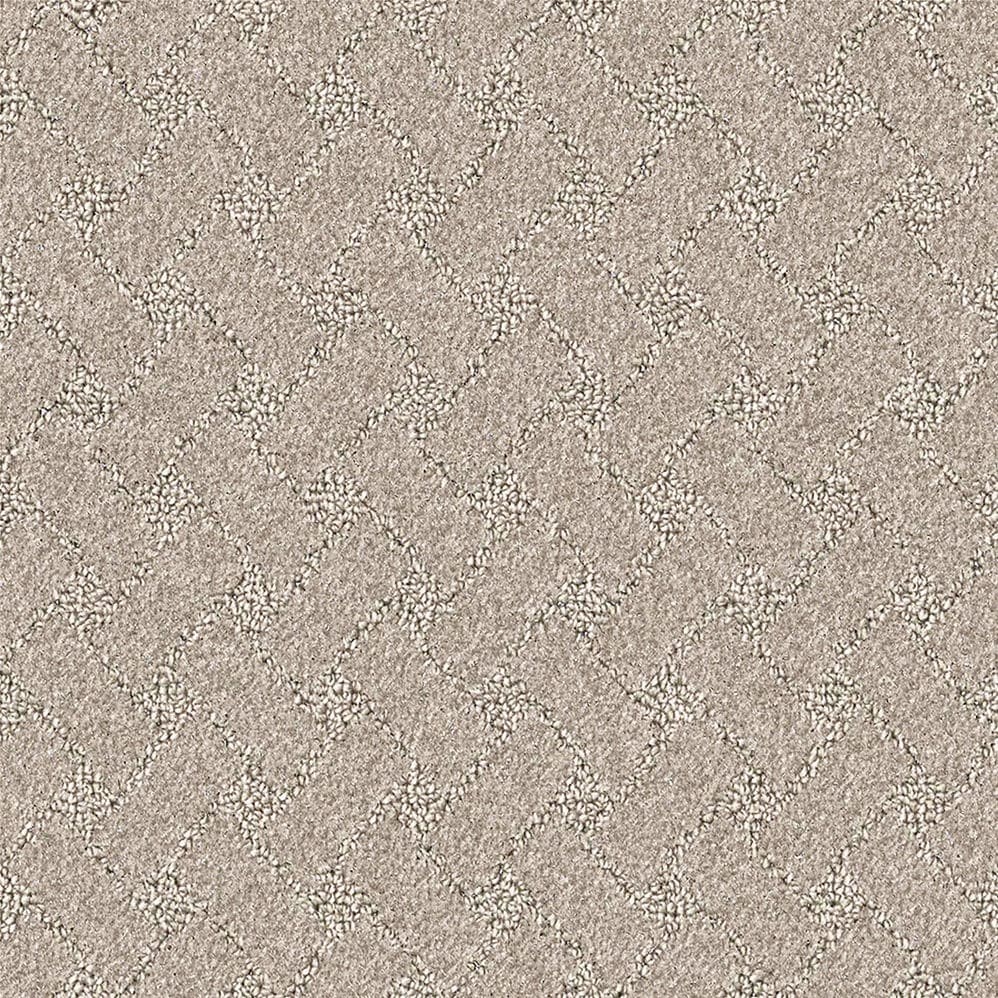 Beige carpet with subtle diamond pattern texture