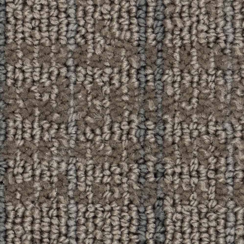 Close-up of brown and gray textured carpet