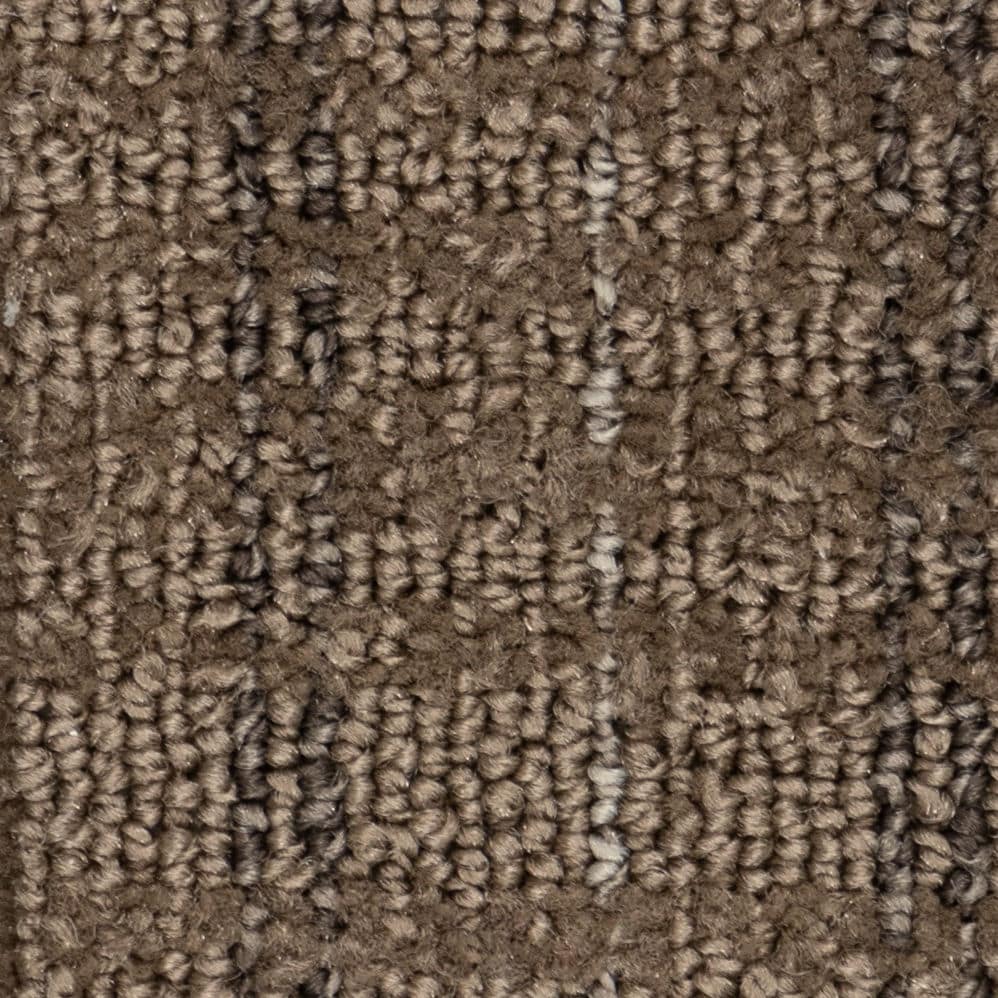 Close-up of brown textured carpet fibers