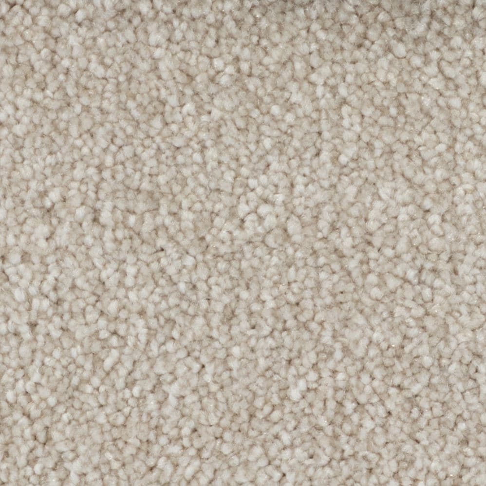 Close-up of beige textured carpet fibers