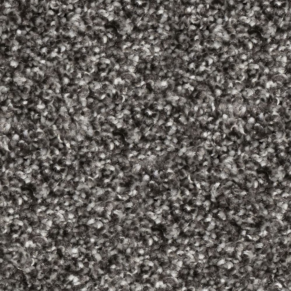 Close-up of textured gray carpet fibers