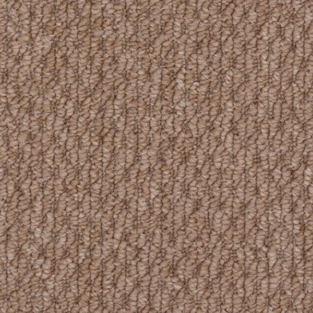 Close-up of beige textured carpet surface