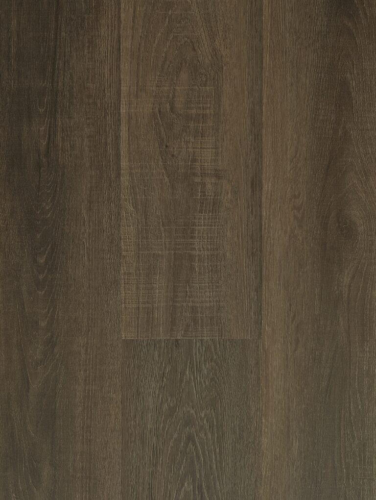 Dark brown wood flooring with visible grain texture